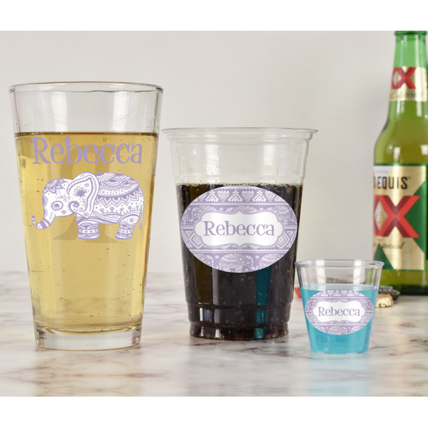 Baby Elephant Pint Glass - Two Content - In Context