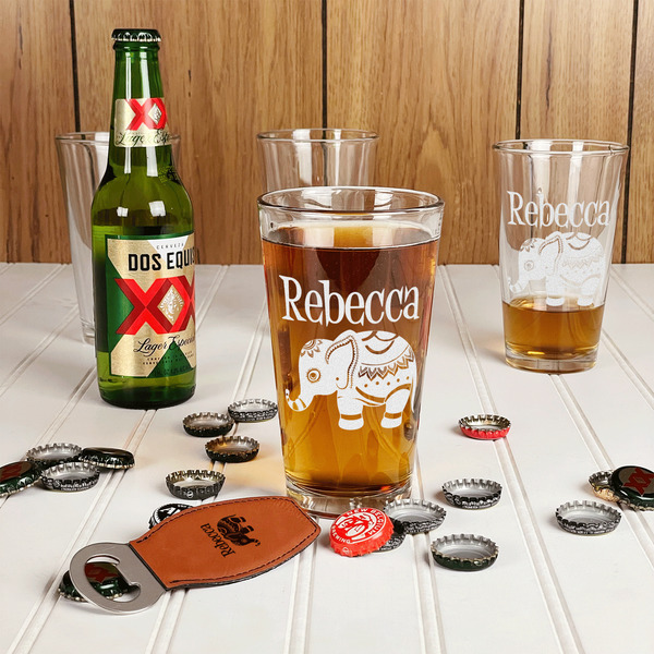 Baby Elephant Pint Glasses - In Context