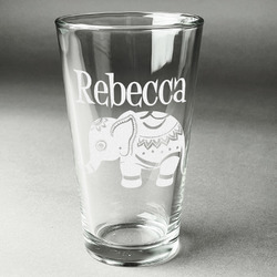 Baby Elephant Pint Glass - Engraved (Personalized)