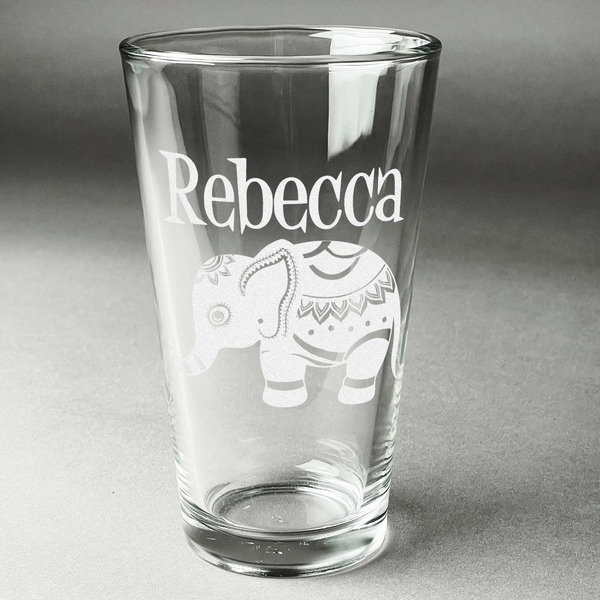 Custom Baby Elephant Pint Glass - Engraved (Personalized)