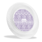 Baby Elephant Plastic Party Dinner Plates - 10" (Personalized)
