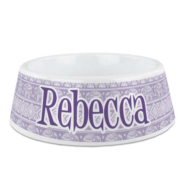 Custom Baby Elephant Plastic Dog Bowl - Medium (Personalized)