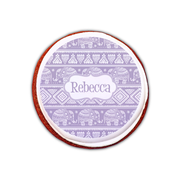Baby Elephant Printed Icing Circle - XSmall - On Cookie