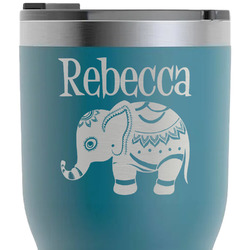 Baby Elephant RTIC Tumbler - Dark Teal - Laser Engraved - Double-Sided (Personalized)