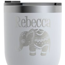 Baby Elephant RTIC Tumbler - White - Engraved Front & Back (Personalized)