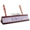 Baby Elephant Red Mahogany Nameplates with Business Card Holder - Angle