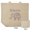 Baby Elephant Reusable Cotton Grocery Bag - Front & Back View