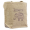 Baby Elephant Reusable Cotton Grocery Bag - Front View