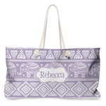 Baby Elephant Large Tote Bag with Rope Handles (Personalized)