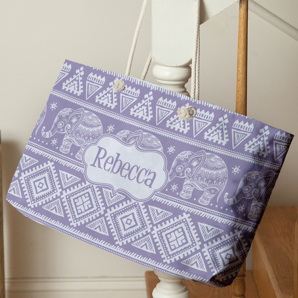 Baby Elephant Large Rope Tote - Life Style