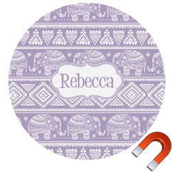 Baby Elephant Round Car Magnet - 10" (Personalized)