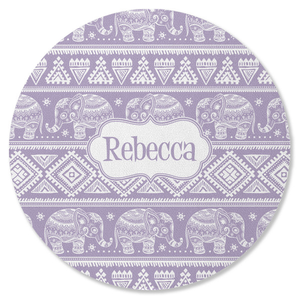 Baby Elephant Round Coaster Rubber Back - Single