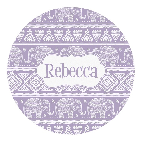 Custom Baby Elephant Round Decal - Small (Personalized)