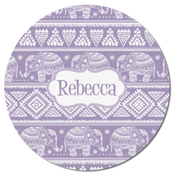 Baby Elephant Round Fridge Magnet - FRONT