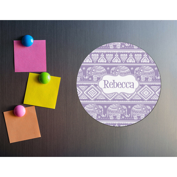 Baby Elephant Round Fridge Magnet - LIFESTYLE