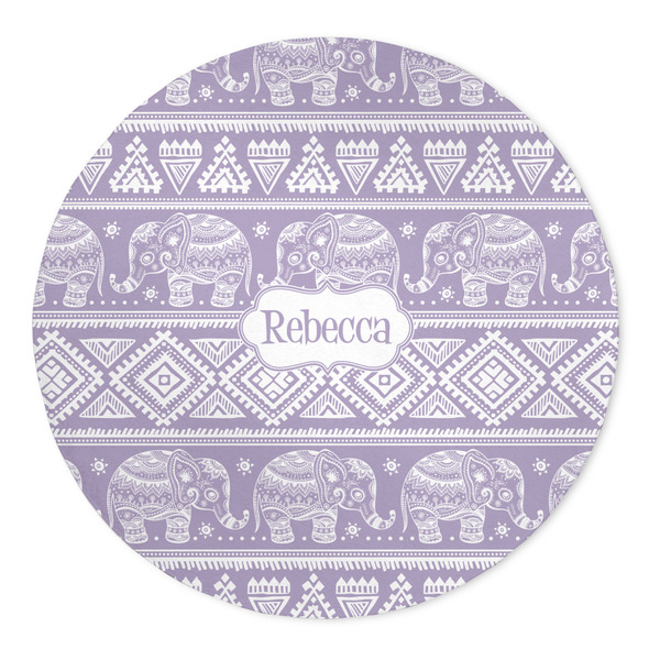 Custom Baby Elephant 5' Round Indoor Area Rug (Personalized)
