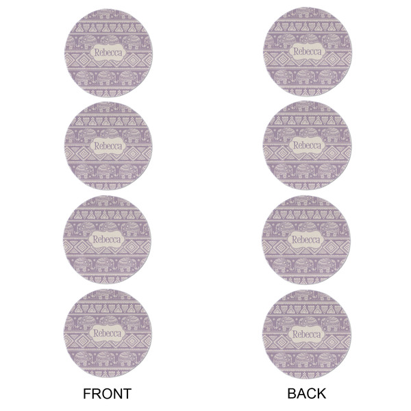 Baby Elephant Round Linen Placemats - APPROVAL Set of 4 (double sided)
