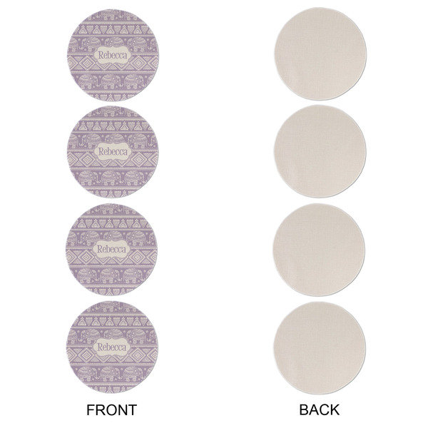 Baby Elephant Round Linen Placemats - APPROVAL Set of 4 (single sided)