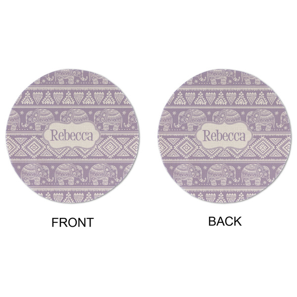 Baby Elephant Round Linen Placemats - APPROVAL (double sided)