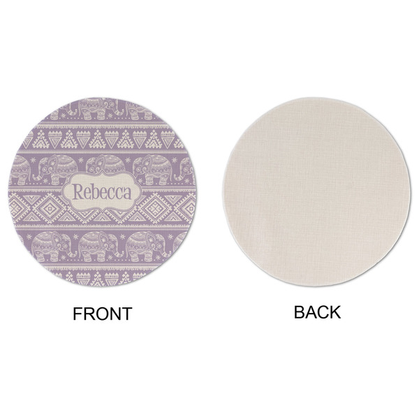 Baby Elephant Round Linen Placemats - APPROVAL (single sided)