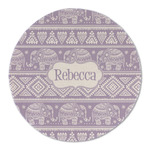 Baby Elephant Round Linen Placemat (Personalized)