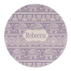 Baby Elephant Round Linen Placemat - Single Sided (Personalized)
