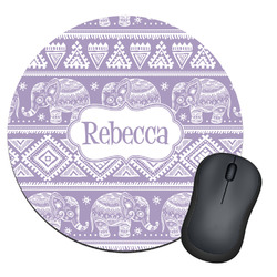 Baby Elephant Round Mouse Pad (Personalized)