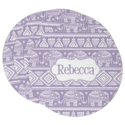 Baby Elephant Round Paper Coasters w/ Name or Text