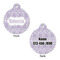 Baby Elephant Round Pet ID Tag - Large - Approval