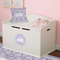 Baby Elephant Round Wall Decal on Toy Chest