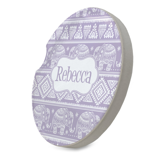 Baby Elephant Sandstone Car Coaster - STANDING ANGLE