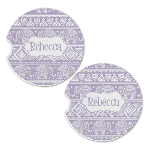 Baby Elephant Sandstone Car Coasters - Set of 2
