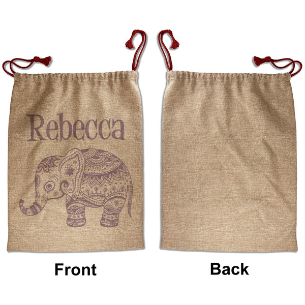 Baby Elephant Santa Bag - Approval - Front