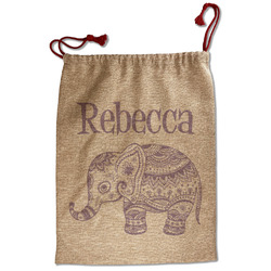Baby Elephant Santa Sack - Front (Personalized)