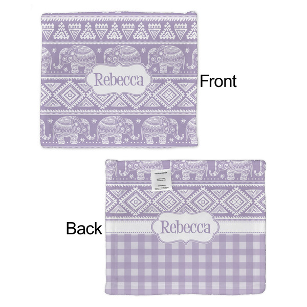 Baby Elephant Security Blanket - Front & Back View