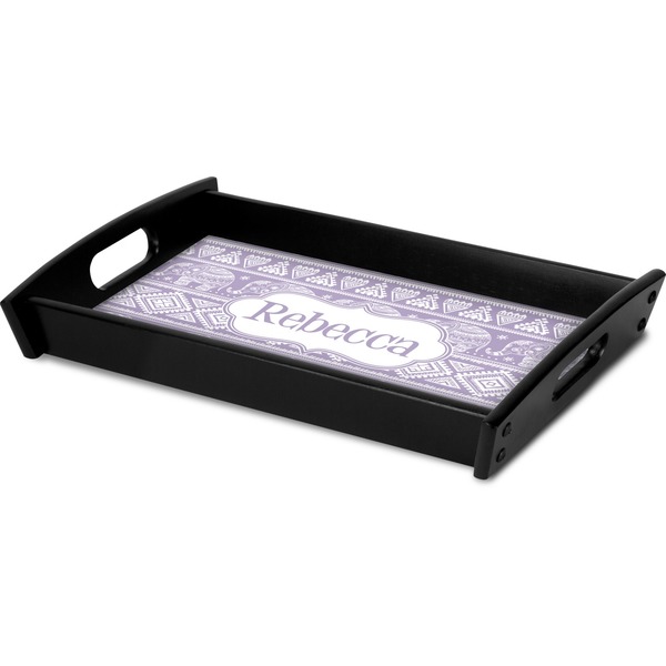 Baby Elephant Serving Tray Black - Corner