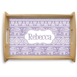 Baby Elephant Natural Wooden Tray - Small (Personalized)
