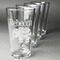 Baby Elephant Set of Four Engraved Pint Glasses - Set View