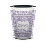 Baby Elephant Ceramic Shot Glass - 1.5 oz - Two Tone - Set of 4 (Personalized)