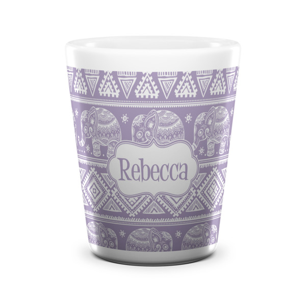 Baby Elephant Shot Glass - White - FRONT