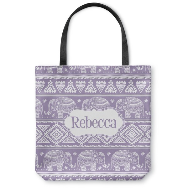 Custom Baby Elephant Canvas Tote Bag - Small - 13"x13" (Personalized)