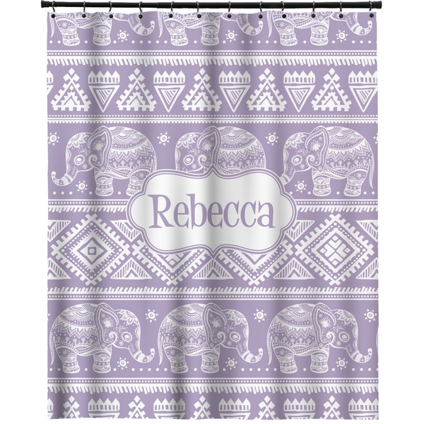 Custom Baby Elephant Extra Long Shower Curtain - 70"x84" (Personalized)