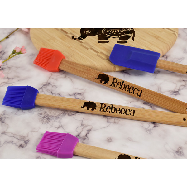 Baby Elephant Silicone Brush - Blue - Lifestyle
