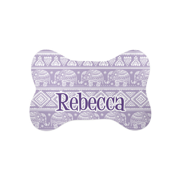 Custom Baby Elephant Bone Shaped Dog Food Mat (Small) (Personalized)