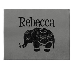 Baby Elephant Gift Boxes w/ Engraved Leather Lid (Personalized)