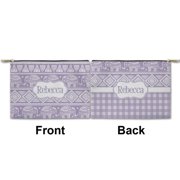Baby Elephant Small Zipper Pouch Approval (Front and Back)