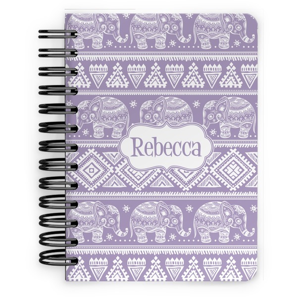 Custom Baby Elephant Spiral Notebook - 5x7 w/ Name or Text