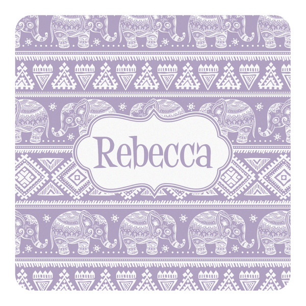 Custom Baby Elephant Square Decal - Large (Personalized)