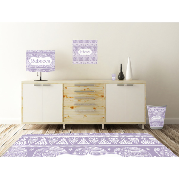 Baby Elephant Square Wall Decal Wooden Desk