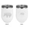 Baby Elephant Stainless Wine Tumblers - White - Double Sided - Approval